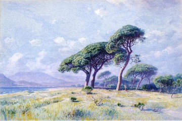 ウィリアム・スタンリー・ハゼルタイン Painting - カンヌの風景 ルミニズム ウィリアム・スタンリー・ハゼルタイン